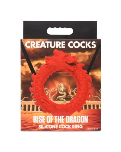 Ерекційне кільце Creature Cocks Rise of the Dragon Silicone Penis Ring - Red - Фото №8