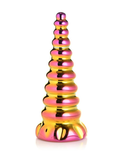 Фэнтезийный фаллоимитатор Creature Cocks Twilight Rainbow Glass Dildo - Фото №1