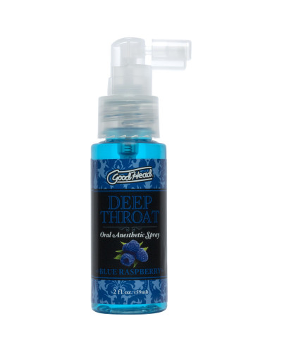 Розпродаж!!! Спрей для мінету Doc Johnson GoodHead DeepThroat Spray - Blue Raspberry 59 мл (термін 11.2025) - Фото №1