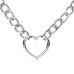 Ошейник с поводком Bedroom Fantasies: Collar with Chain - Silver - Фото №8