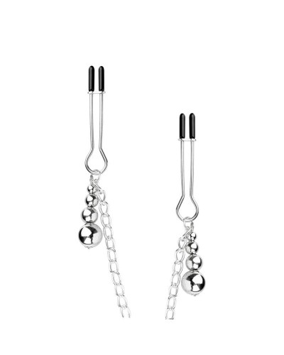 Затискачі для сосків та клітора Bedroom Fantasies: Nipple and Clitoris Clamps - Silver - Фото №5