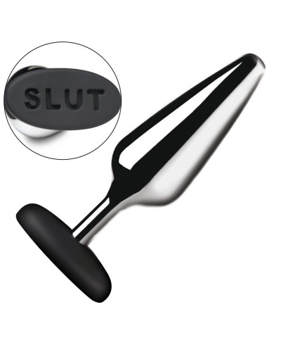 Анальная пробка Master Series Butt Slut Metal & Silicone Butt Plug - Silver - Фото №1