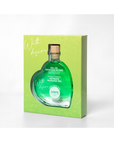 Масажна олія EXSENS With Desire Apple Pear 50мл розігріваюча, без цукру, їстівна - Фото №2