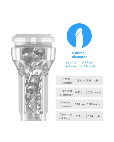Мастурбатор Kiiroo Feel Pocket Crystal сумісний з PowerBlow - Фото №5