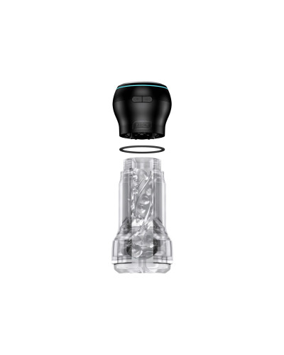 Мастурбатор Kiiroo Feel Pocket Crystal с всасывающей интерактивной насадкой PowerBlow Combo Set - Фото №2