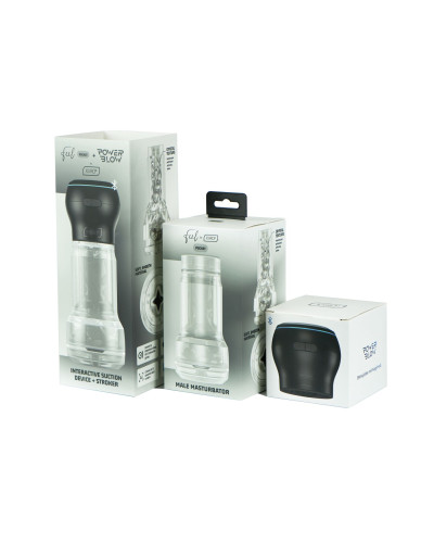 Мастурбатор Kiiroo Feel Pocket Crystal с всасывающей интерактивной насадкой PowerBlow Combo Set - Фото №9