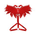 Женская портупея Art of Sex - Wings красная L-2XL, экокожа - Фото №4