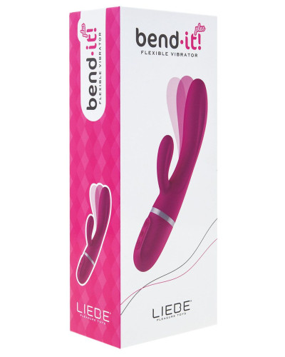 Вібратор-кролик Liebe Bend It Plus Cerise, гнучкий, 2 мотори, 10 режимів - Фото №3
