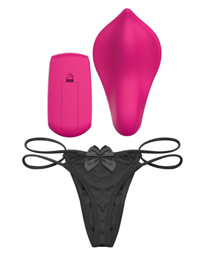Вибратор в трусики Liebe Panty Vibe Recargable Cerise, нагрев до 39 °C, пульт, трусики в комплекте - Фото №4
