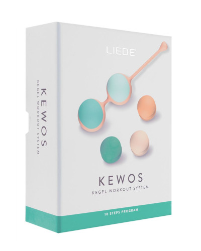 Вагінальні кульки Liebe Kewos — Peach/Mint, 5 кульок у комплекті, 15, 25, 35, 45 та 55 г - Фото №5