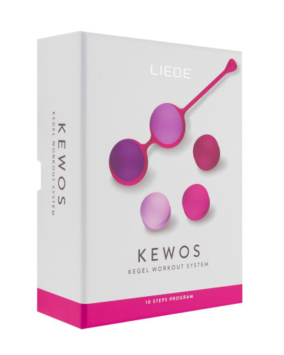 Вагінальні кульки Liebe Kewos — Cerise/Candy Violet, 5 кульок у комплекті, 15, 25, 35, 45 та 55 г - Фото №5