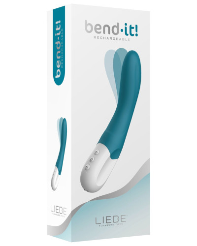 Вібратор точки G Liebe Bend It Rechargeable Ocean Blue, 10 режимів, дуже потужний, гнучкий стовбур - Фото №4