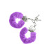 Наручники S Pleasures Furry Cuffs Purple з пухнастим оздобленням, 2 ключі в комплекті - Фото №1