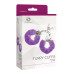 Наручники S Pleasures Furry Cuffs Purple з пухнастим оздобленням, 2 ключі в комплекті - Фото №2