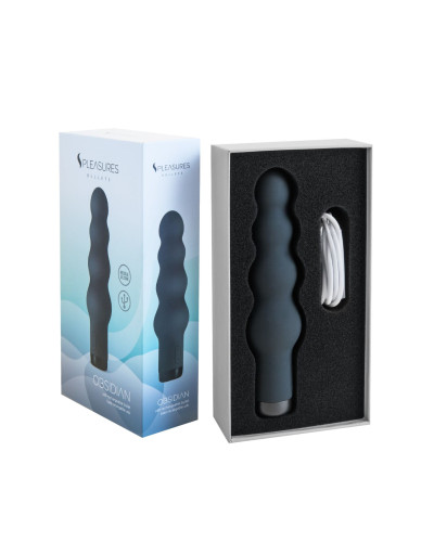 Вібратор S Pleasures Bullets Obsidian, чорний, у вигляді ряду кульок, 10 режимів, діаметр 4,2 см - Фото №4