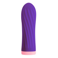 Віброкуля S Pleasures Bullets Twist & Shout Purple, фіолетова, ребриста поверхня, 10 режимів