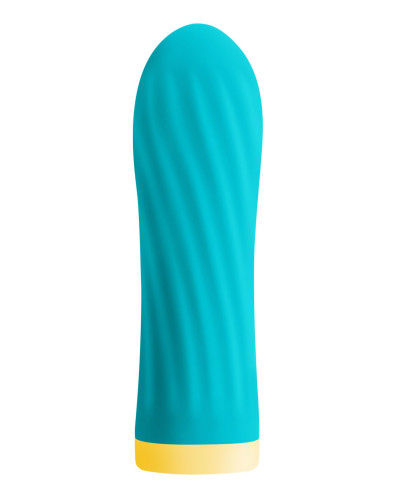 Віброкуля S Pleasures Bullets Twist & Shout Turquoise, бірюзова, ребриста поверхня, 10 режимів - Фото №1