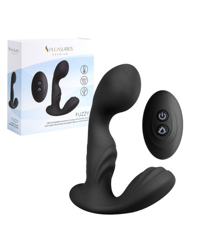 Вібромасажер простати S Pleasures Premium FUZZY, чорний, з рельєфом, 10 режимів вібрації, нагрів - Фото №4
