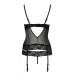 Корсет с открытой грудью Passion Exclusive NORTH CORSET L/XL, black, пажи, трусики, шнуровка - Фото №6