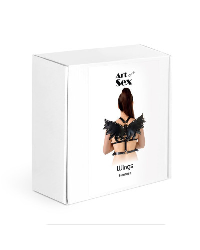 Жіноча портупея Art of Sex - Wings біла L-2XL, екошкіра - Фото №4