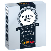 Набор презервативов Mister Size - pure feel - 53–57–60 (3 condoms) (мятая упаковка!!!)