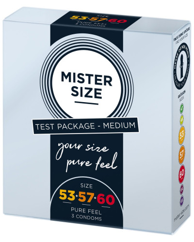 Набор презервативов Mister Size - pure feel - 53–57–60 (3 condoms) (мятая упаковка!!!) - Фото №4