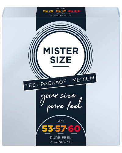 Набор презервативов Mister Size - pure feel - 53–57–60 (3 condoms) (мятая упаковка!!!) - Фото №5