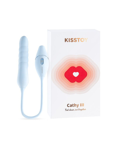 Пульсатор з вакуумним стимулятором KISSTOY Cathy III Light Blue - Фото №3