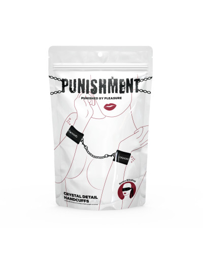 Наручники Punishment - Crystal Detail Handcuffs - Black - Фото №3