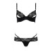 Комплект білизни Passion Exclusive NORTH SET S/M, black, ліф и трусики з елементами під латекс - Фото №5
