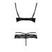 Комплект білизни Passion Exclusive NORTH SET S/M, black, ліф и трусики з елементами під латекс - Фото №6