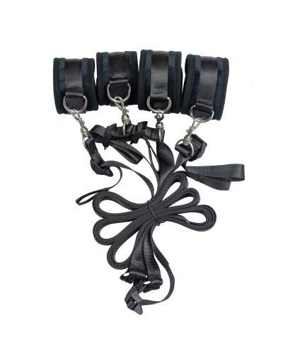 Розтяжка на ліжко Punishment - 5-Piece Bed Restraint Kit - Black - Фото №2