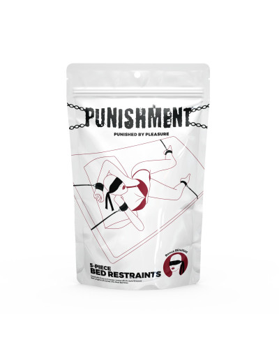 Розтяжка на ліжко Punishment - 5-Piece Bed Restraint Kit - Black - Фото №5