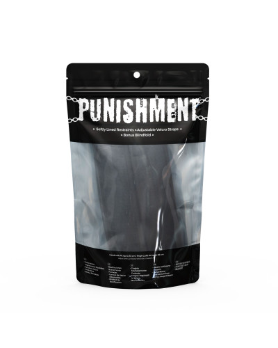 Фіксатори для руки і стегна Punishment - Thigh to Wrist Restraints - Black - Фото №4