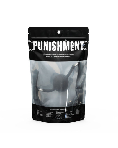 Кляп Punishment - Silicone Ball Gag - Black - Фото №6