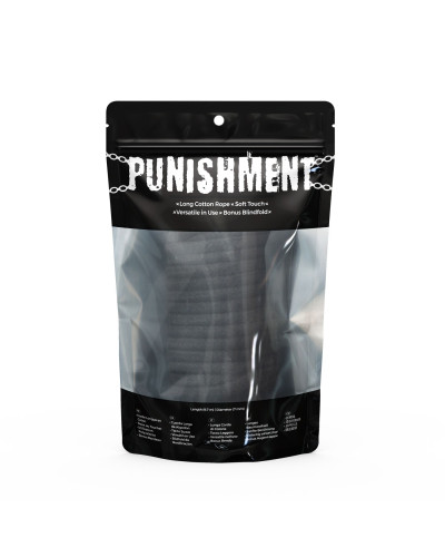 Мотузка для шибарі Punishment - Bondage Rope - Black - Фото №5