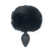 Анальна пробка з хвостом Punishment - Bunny Tail Silicone Anal Plug - Black - Фото №1