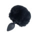 Анальна пробка з хвостом Punishment - Bunny Tail Silicone Anal Plug - Black - Фото №2