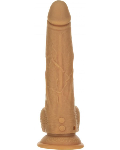 Фалоімітатор з пульсацією Naked ADDICTION Dominic 9″ Caramel, пульт ДК, діаметр 4,2 см - Фото №2