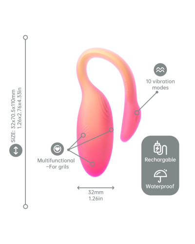 Смарт-виброяйцо Magic Motion Flamingo Max Orange - Фото №3