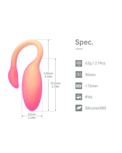 Смарт-виброяйцо Magic Motion Flamingo Max Orange - Фото №4