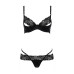 Комплект белья Passion Exclusive NORTH SET XXL/XXXL, black, лиф и трусики с элементами под латекс - Фото №5