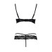 Комплект белья Passion Exclusive NORTH SET XXL/XXXL, black, лиф и трусики с элементами под латекс - Фото №6