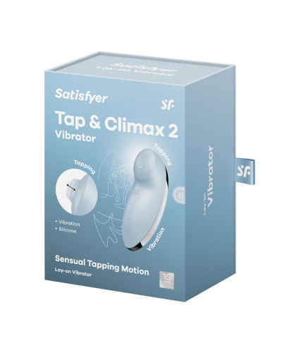 Вібростимулятор-пульсатор Satisfyer Tap & Climax 2 Blue - Фото №7