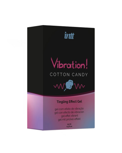 Рідкий вібратор Intt Vibration Cotton Candy (15 мл) (м'ята упаковка!!!) - Фото №4