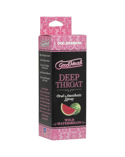 Розпродаж!!! Спрей для мінету Doc Johnson GoodHead DeepThroat Spray - Watermelon 59 мл (термін 09.2025) - Фото №2