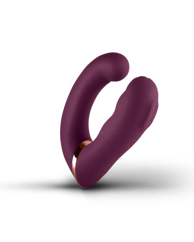 Вибратор Rocks Off Gemini Burgundy - Фото №1