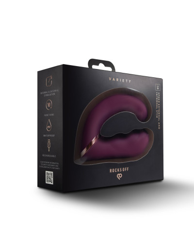 Вибратор Rocks Off Gemini Burgundy - Фото №10