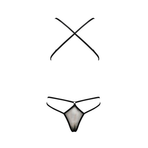 Боди монокини с декольте Passion ERZA BODY XXL/XXXL, black