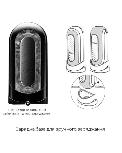 Вібромастурбатор Tenga Flip Zero Electronic Vibration Black, змінна інтенсивність, розкладний - Фото №7